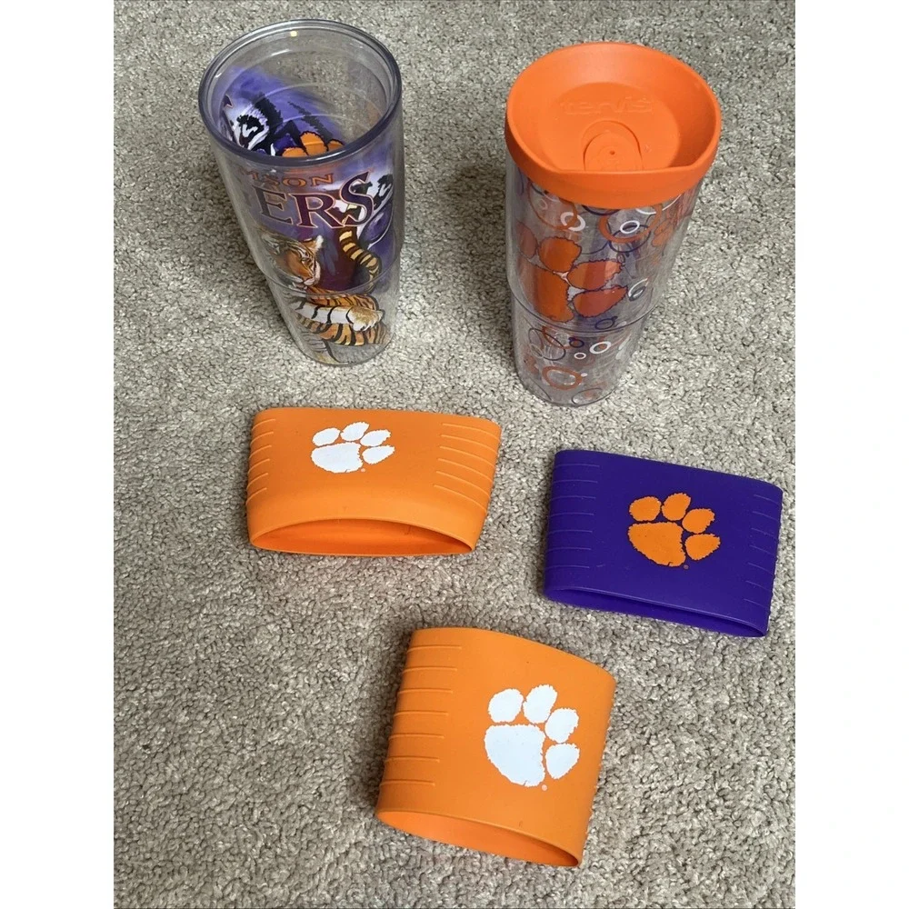 Clemson University Tigers NCAA Merchandise Tailgate Lot W/ Cups, Earmuffs, Bags